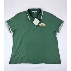 Chestnut Hill Mens Baylor Track & Field Polo Shirt Green 2XL NWT Cotton Pique